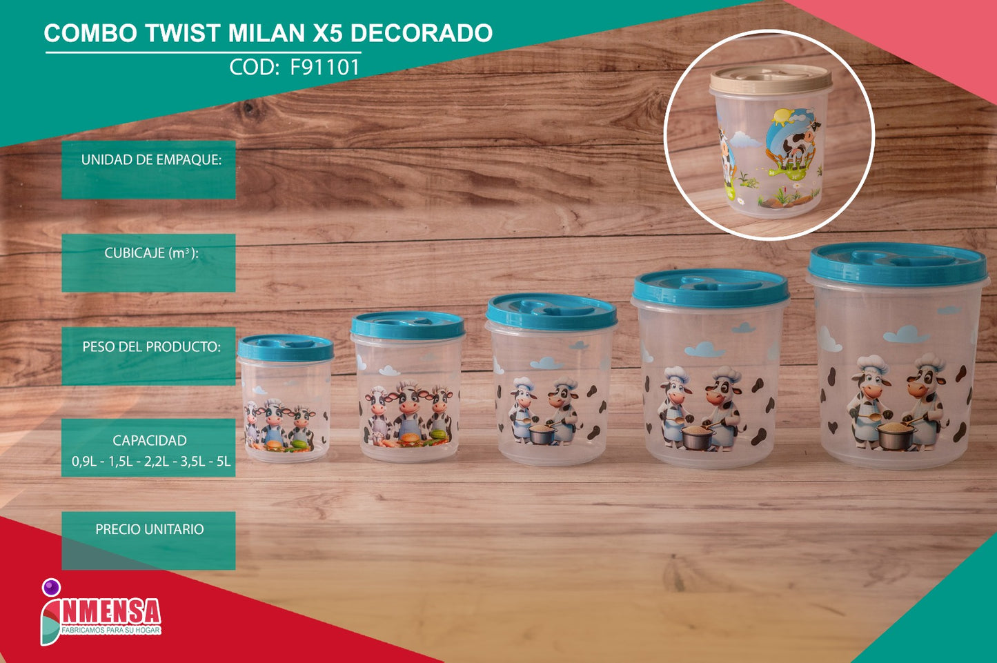 COMBO 5 TWIST MILÁN DECORADOROS