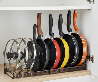 ORGANIZADOR DE COCINA PARA TAPAS Y SARTENES