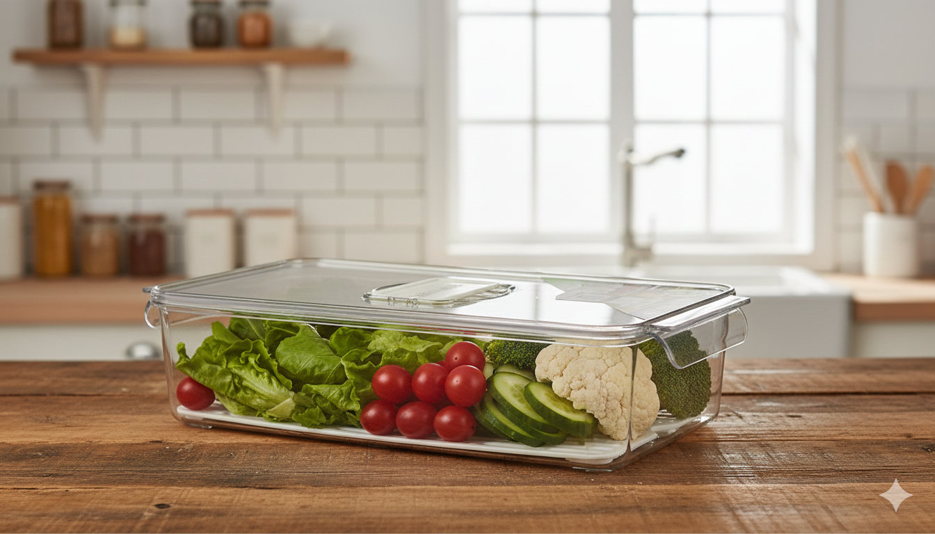 JUEGO ORGANIZADOR PARA NEVERA CON ESCURRIDOR x3