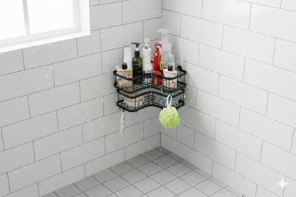 ORGANIZADOR DE BAÑO DE METAL x2 PIEZAS