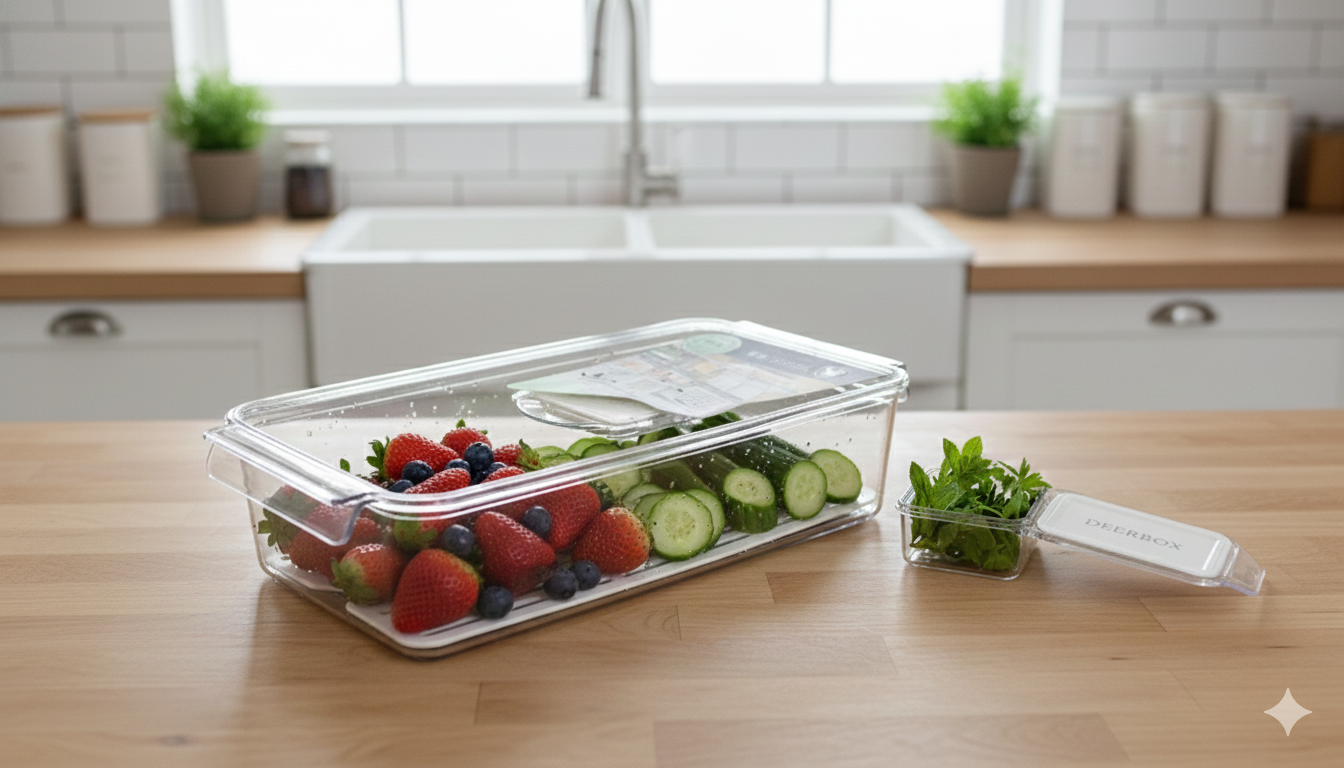 JUEGO ORGANIZADOR PARA NEVERA CON ESCURRIDOR x3