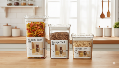 JUEGO DE RECIPIENTES CUADRADOS CON TAPA x3