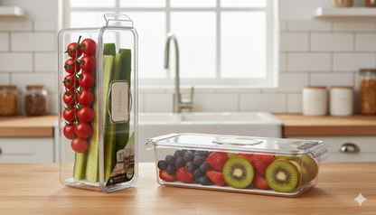 JUEGO ORGANIZADOR PARA NEVERA CON ESCURRIDOR x3