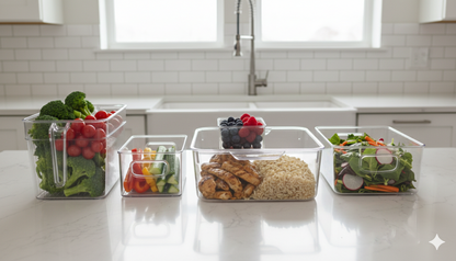 JUEGO DE ORGANIZACIÓN DE NEVERA x5 (3 CON TAPA)