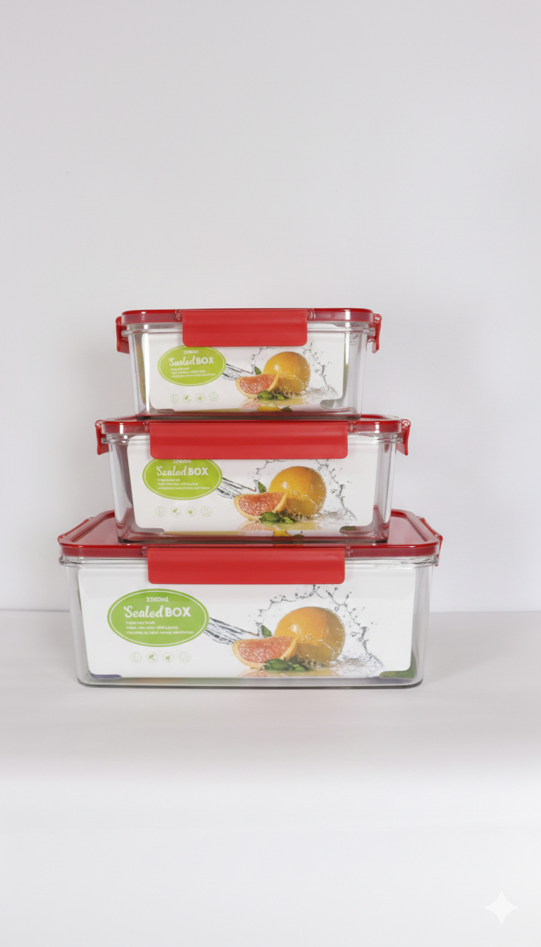 JUEGO DE RECIPIENTES RECTANGULARES HERMÉTICO x3