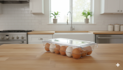 ORGANIZADOR DE HUEVOS CON TAPA