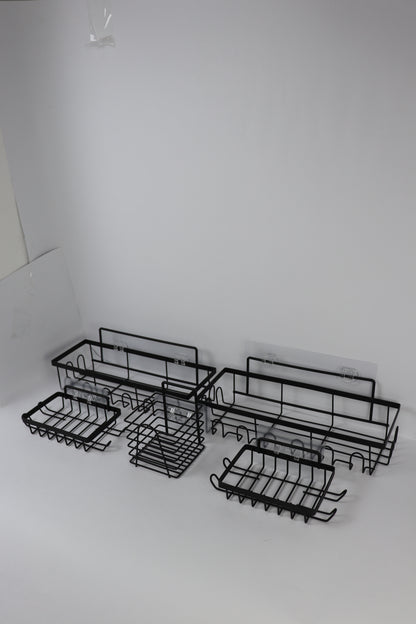 ORGANIZADOR DE BAÑO EN METAL x5 PIEZAS