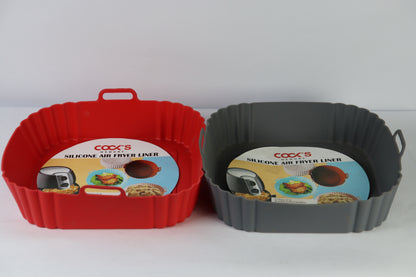 SET DE PROTECTORES EN SILICONA CUADRADOS PARA FREIDORA DE AIRE x2