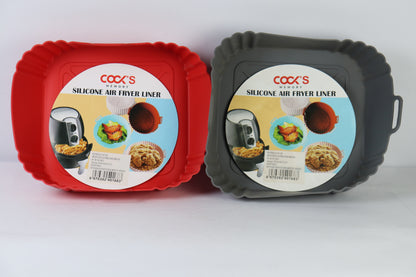 SET DE PROTECTORES EN SILICONA CUADRADOS PARA FREIDORA DE AIRE x2