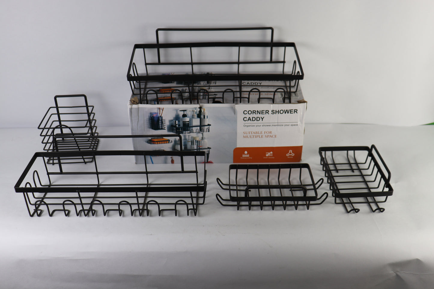 ORGANIZADOR DE BAÑO EN METAL x5 PIEZAS