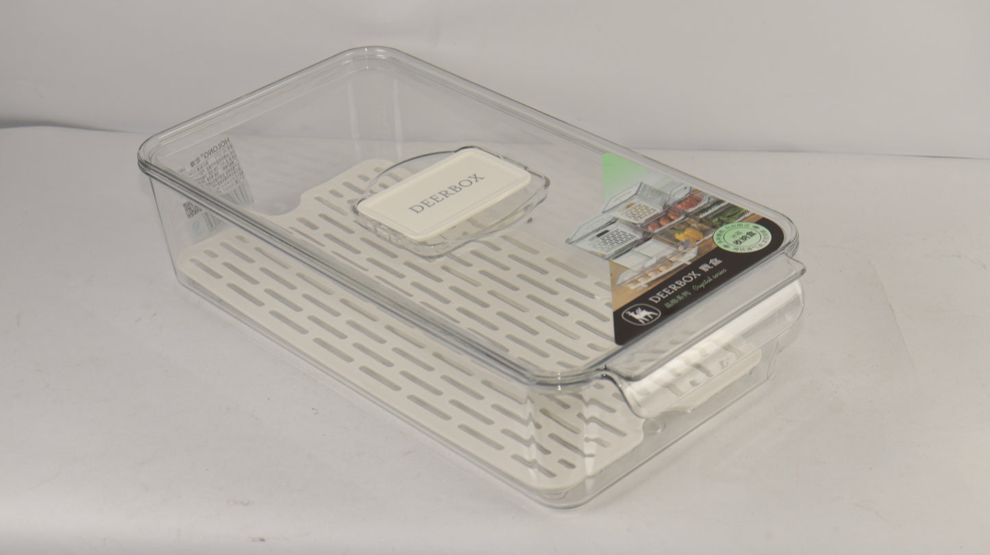 JUEGO ORGANIZADOR PARA NEVERA CON ESCURRIDOR x3