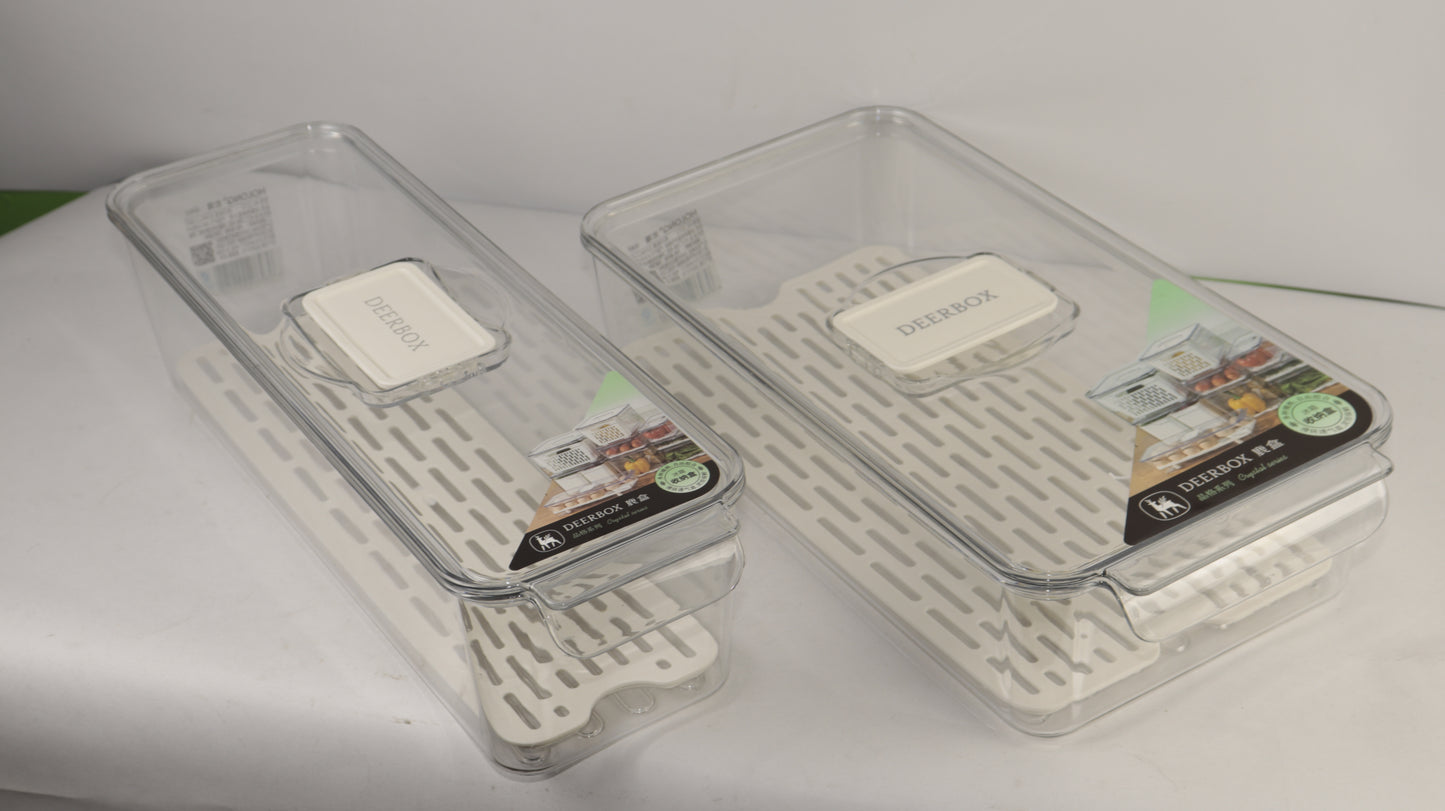 JUEGO ORGANIZADOR PARA NEVERA CON ESCURRIDOR x3