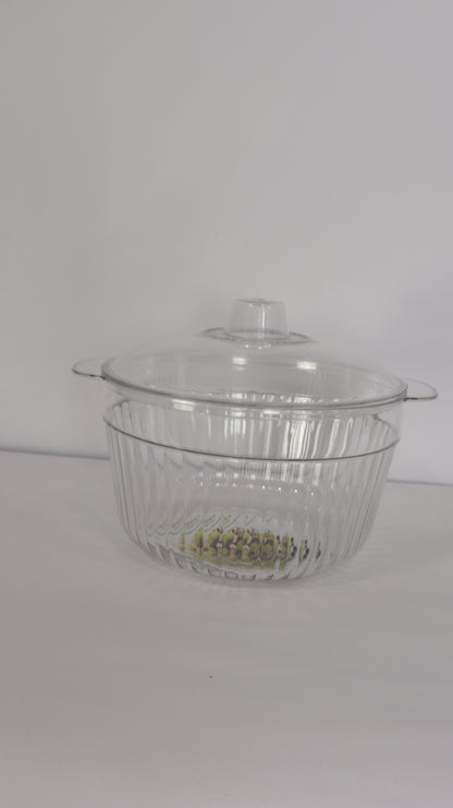 JUEGO DE RECIPIENTES REDONDOS CON TAPA x3