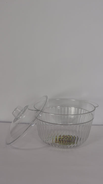 JUEGO DE RECIPIENTES REDONDOS CON TAPA x3