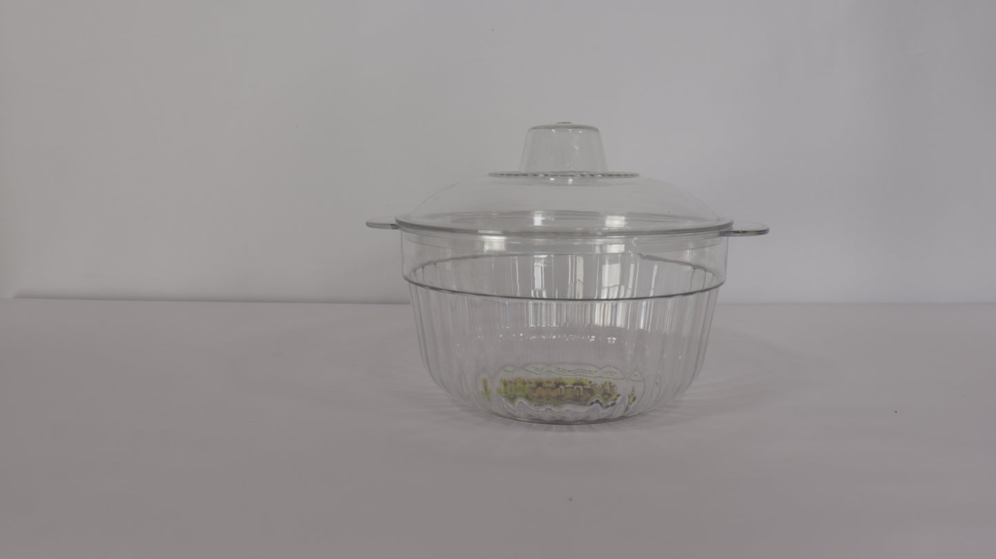 JUEGO DE RECIPIENTES REDONDOS CON TAPA x3