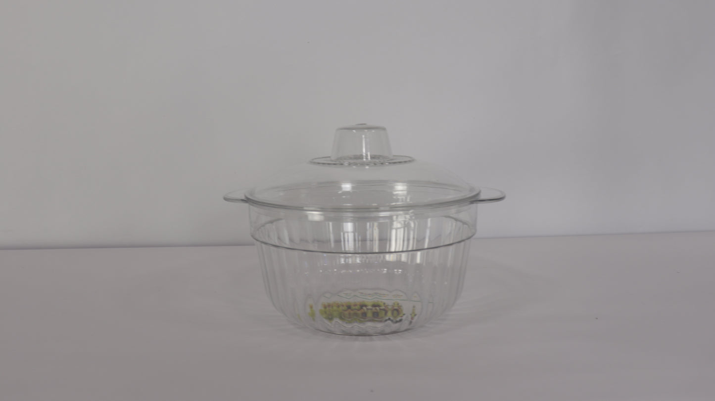 JUEGO DE RECIPIENTES REDONDOS CON TAPA x3