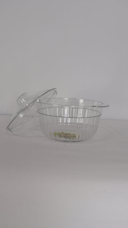 JUEGO DE RECIPIENTES REDONDOS CON TAPA x3