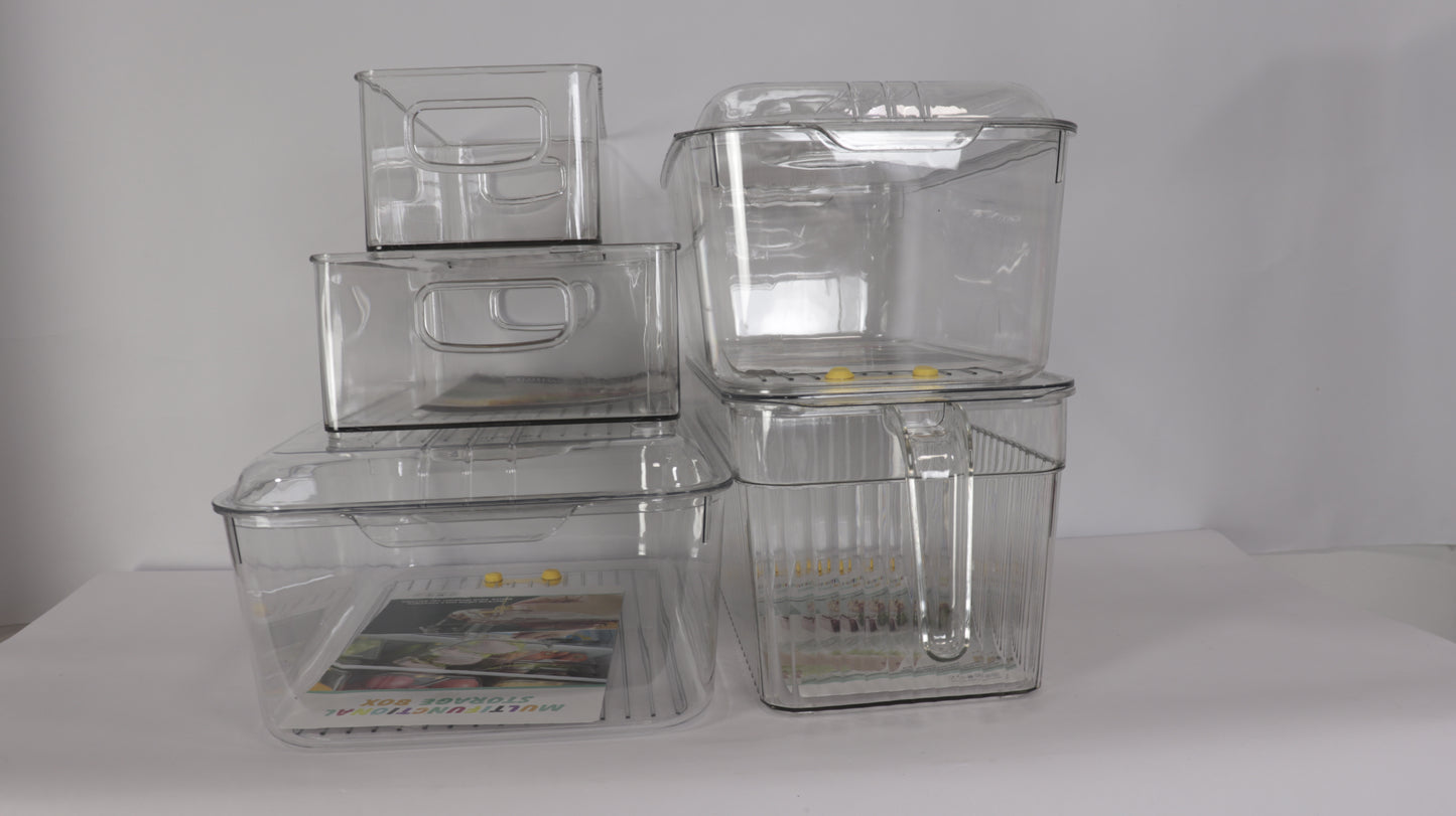 JUEGO DE ORGANIZACIÓN DE NEVERA x5 (3 CON TAPA)