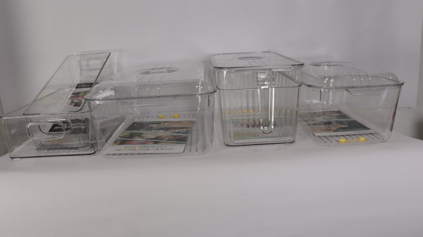 JUEGO DE ORGANIZACIÓN DE NEVERA x5 (3 CON TAPA)