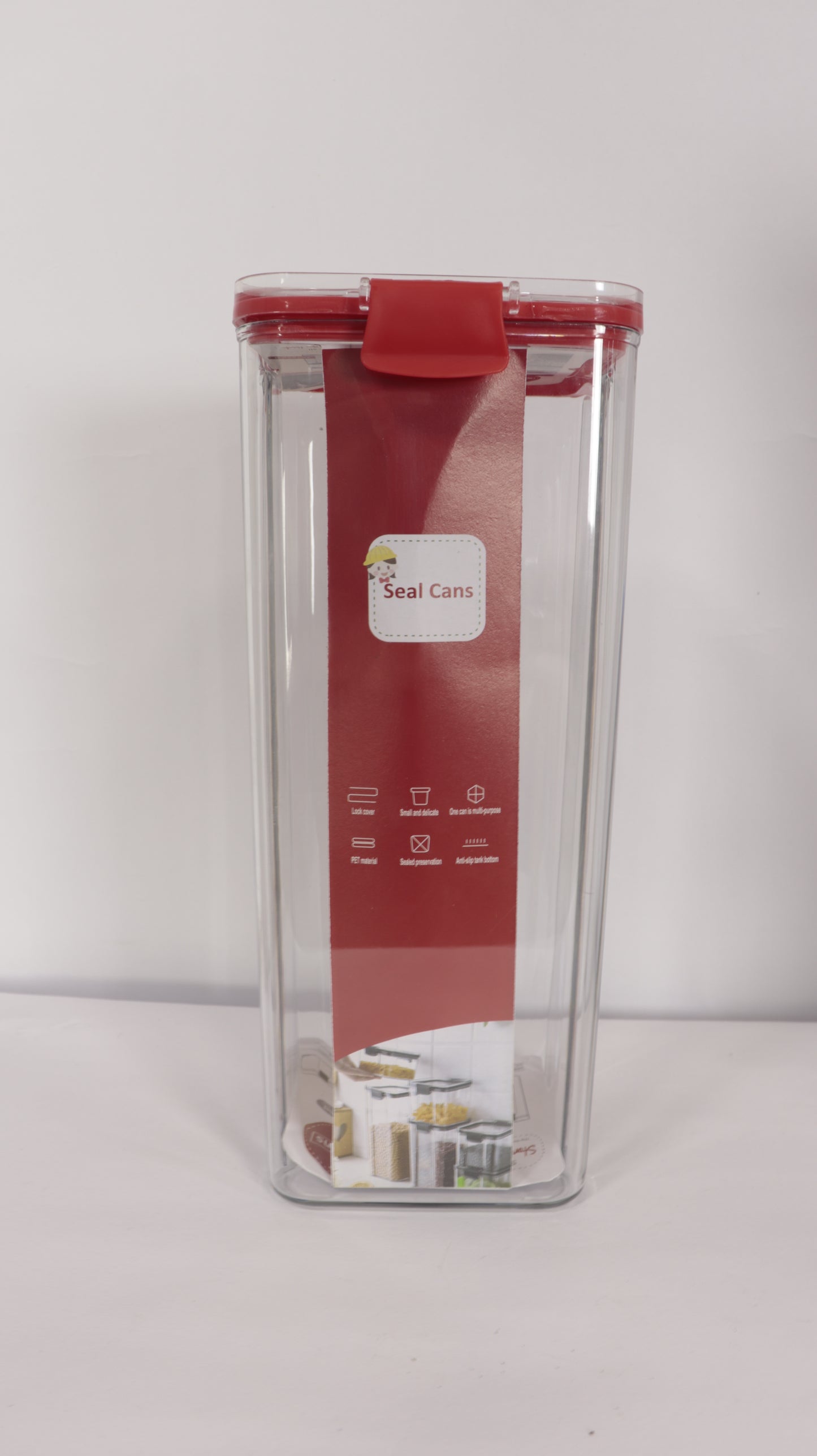 JUEGO DE RECIPIENTES RECTANGULARES ORGANIZADORES DE DESPENSA CON TAPA x3