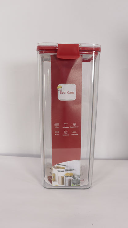 JUEGO DE RECIPIENTES RECTANGULARES ORGANIZADORES DE DESPENSA CON TAPA x3