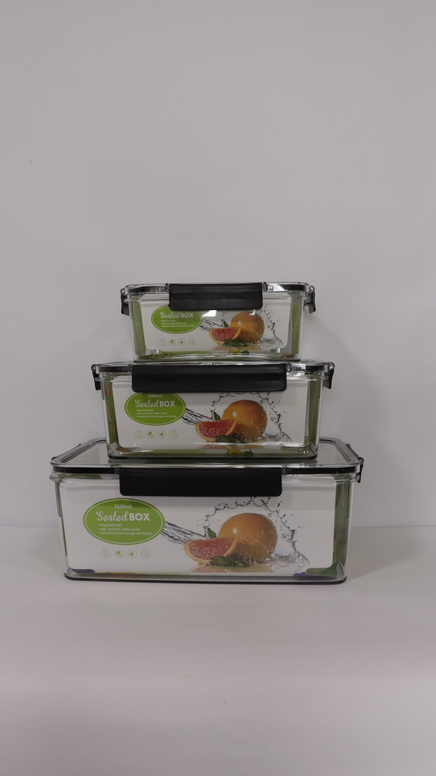 JUEGO DE RECIPIENTES RECTANGULARES HERMÉTICO x3