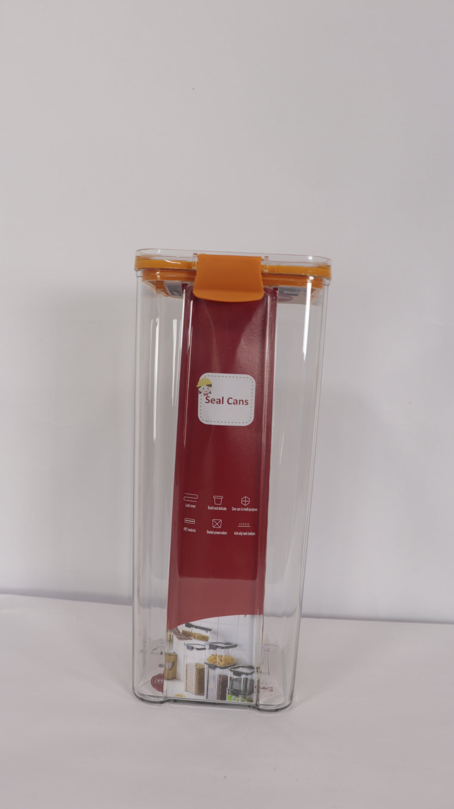 JUEGO DE RECIPIENTES RECTANGULARES ORGANIZADORES DE DESPENSA CON TAPA x3