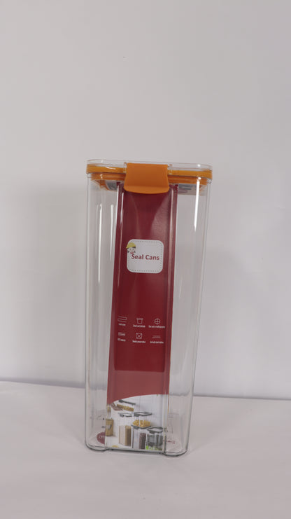 JUEGO DE RECIPIENTES RECTANGULARES ORGANIZADORES DE DESPENSA CON TAPA x3