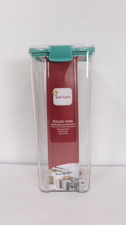 JUEGO DE RECIPIENTES RECTANGULARES ORGANIZADORES DE DESPENSA CON TAPA x3