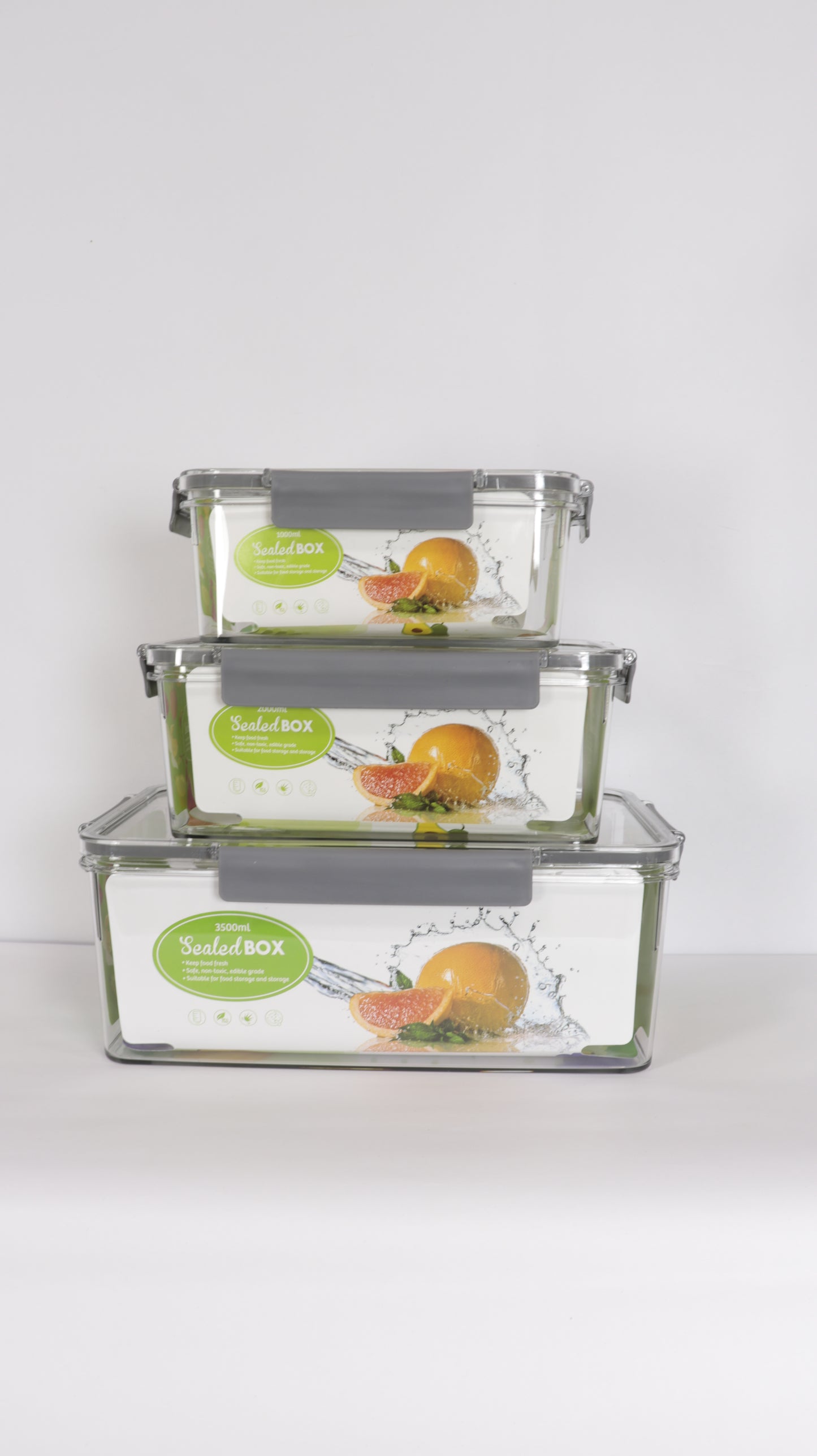 JUEGO DE RECIPIENTES RECTANGULARES HERMÉTICO x3