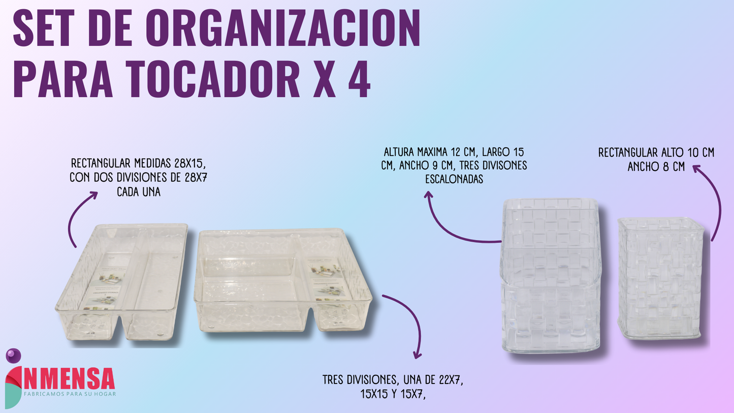 SET DE ORGANIZACIÓN PARA TOCADOR x4