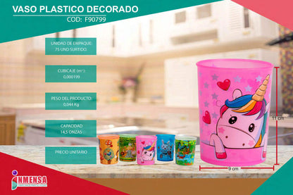 VASO PLÁSTICO DECORADO