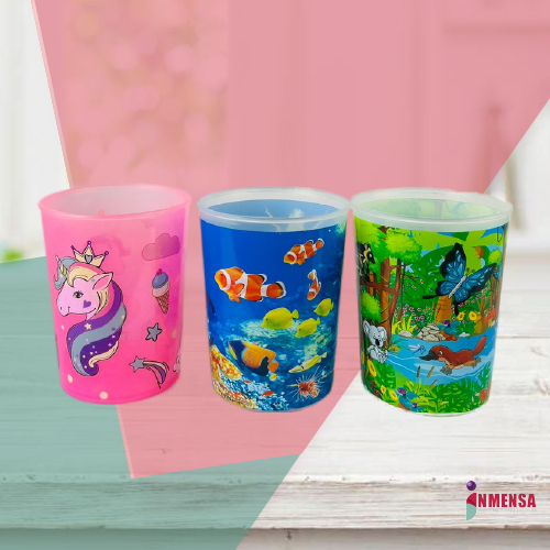 VASO PLÁSTICO DECORADO