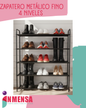 ZAPATERO METALICO FINO 4 PISOS